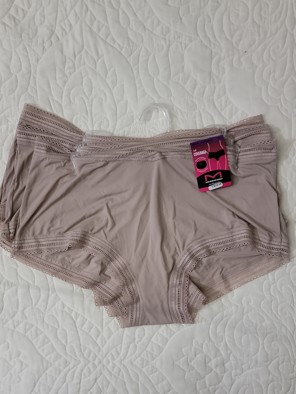 NWT Maidenform One Fab Fit Modern Full Coverage Boyshorts 3-Pack - Size 2XL/9